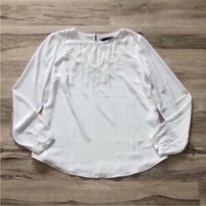 Elegant White Lace Women's Top